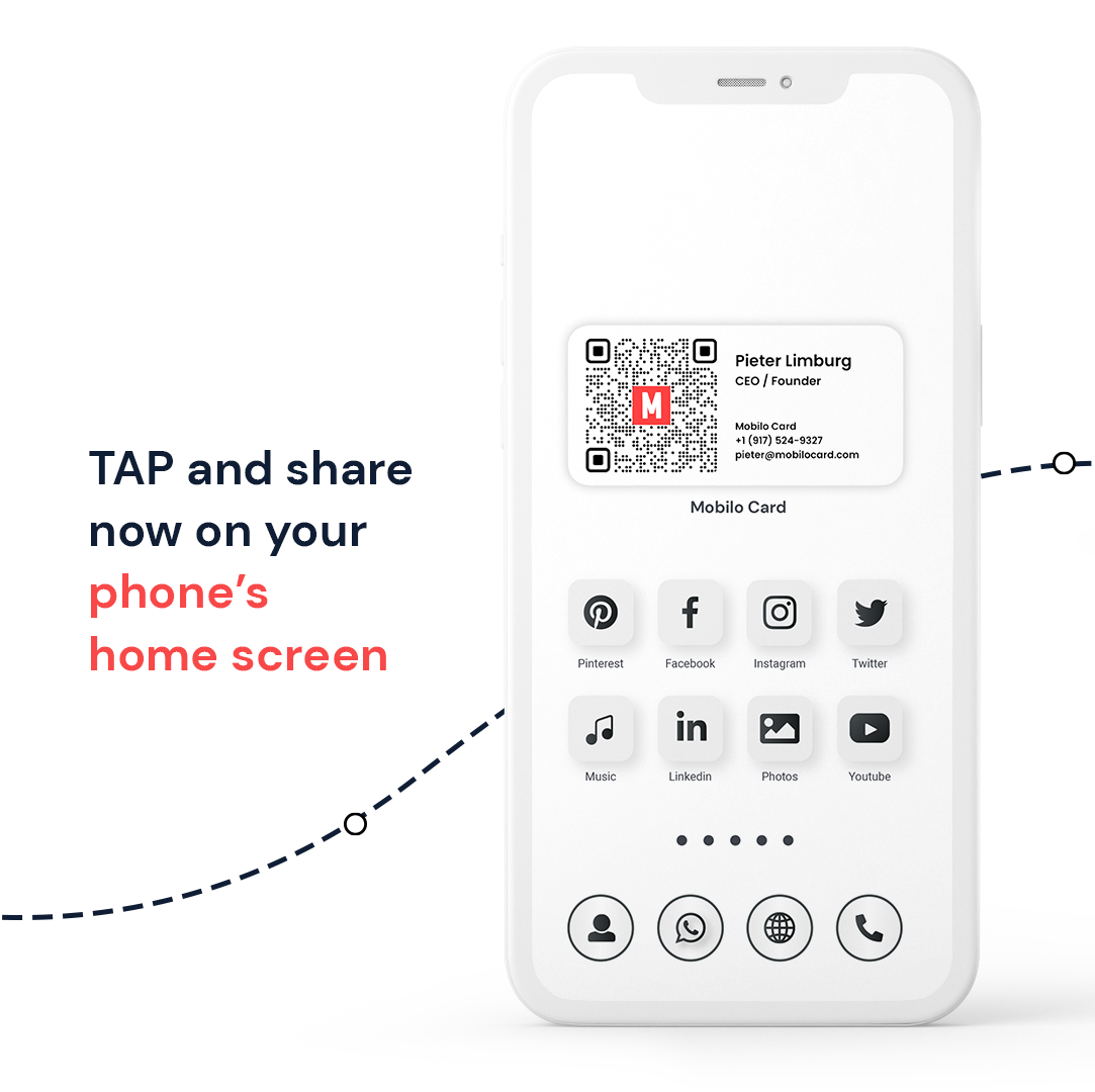screenshot of Smart business card widget