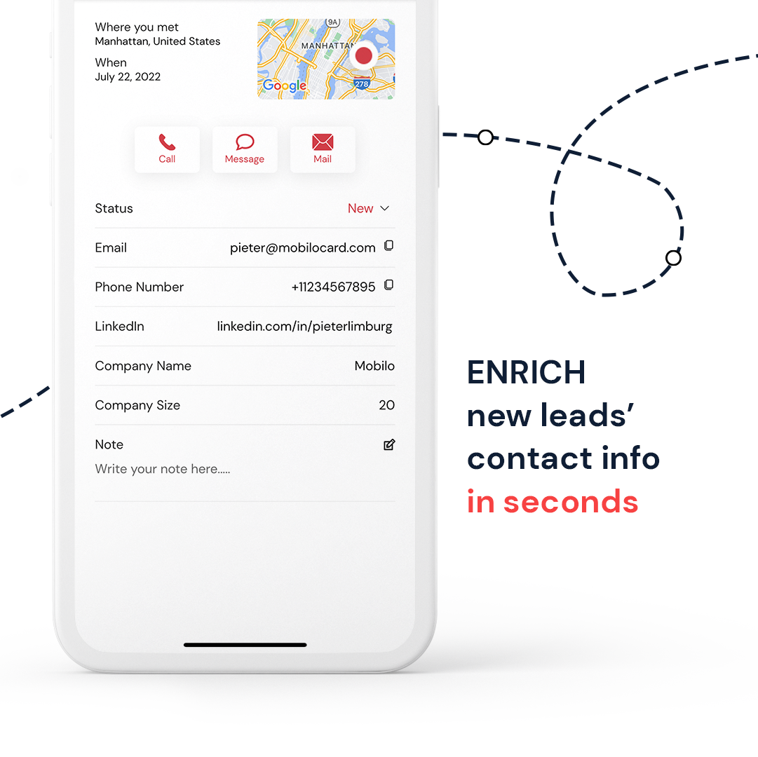 screenshot of Smart lead enrichment feature